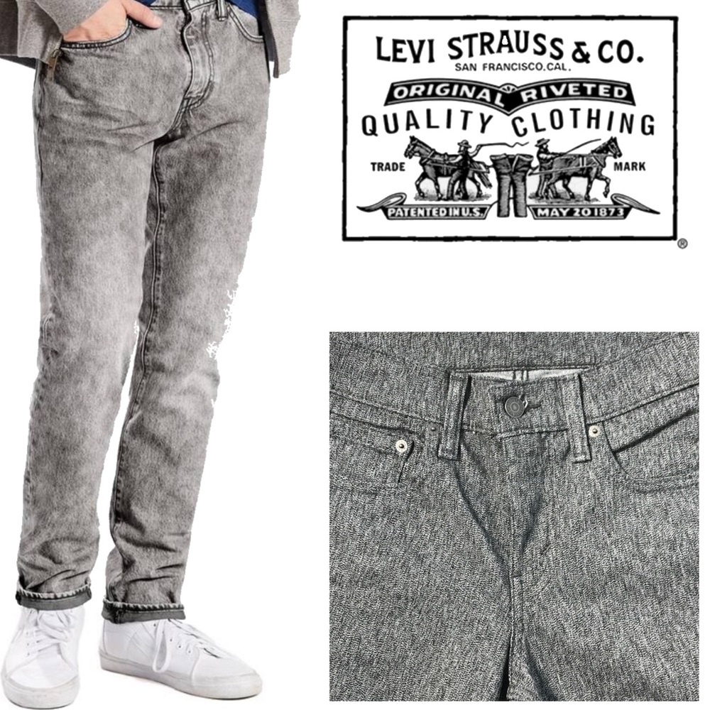Levi 511 Men’s Slim Fit Stretch Jeans Grey 28x32